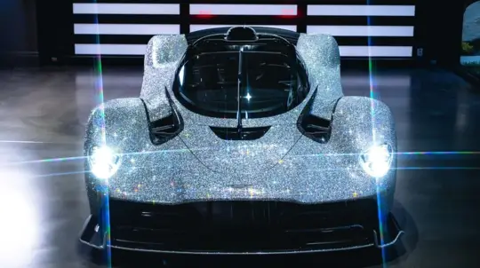 Bedazzled Aston Martin Valkyrie Spider with 300,000 rhinestones debuts at Monterey Car Week
