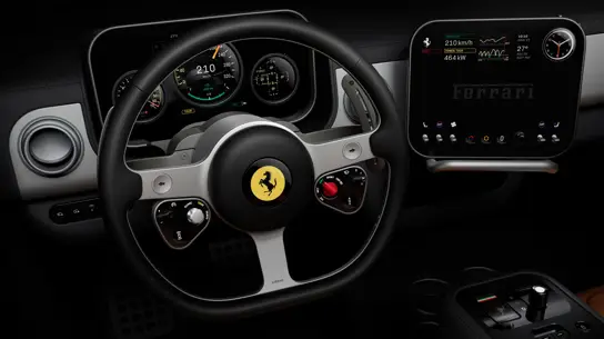 Первый электрокар Ferrari получит OLED-дисплеи и мощность почти 1000 сил