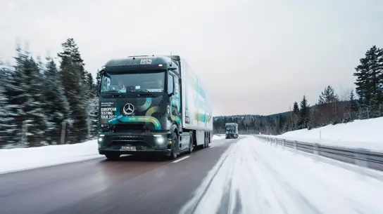 Мороз не помеха: Mercedes eActros 600 выдержал испытание зимними трассами Европы